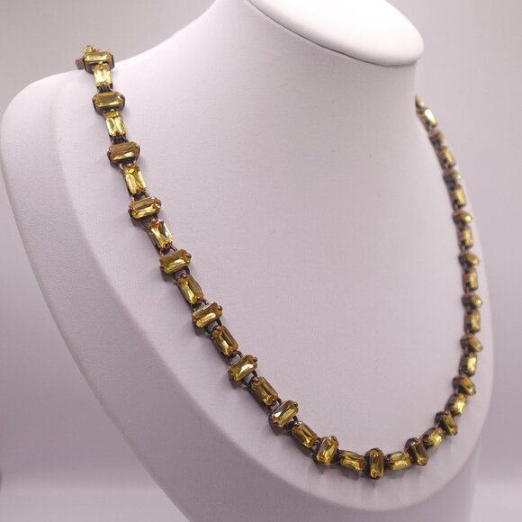 J. Crew  Vintage citrine stone necklace - Picture 1 of 11